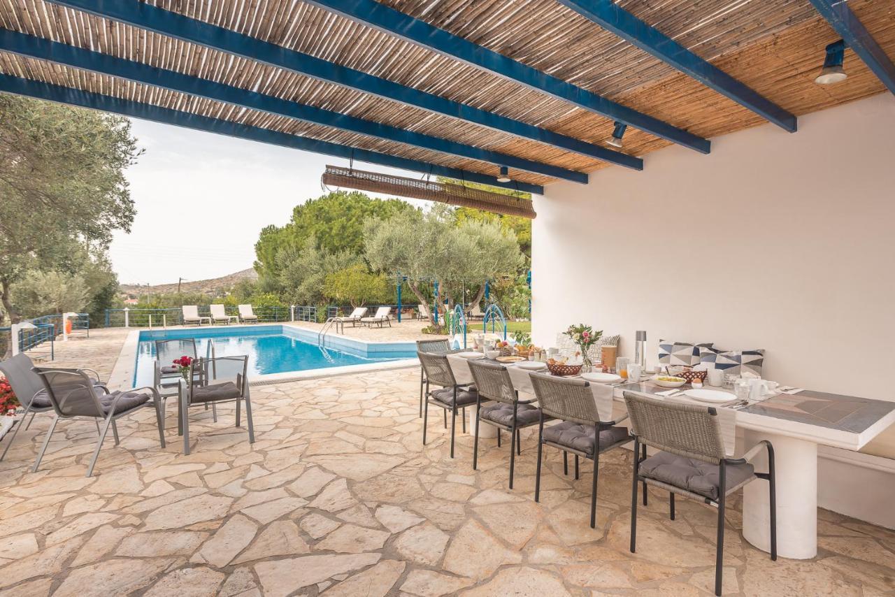 Summer Villa Pasiphae Private Pool - Bbq -Beach 2Min Sounion Dış mekan fotoğraf
